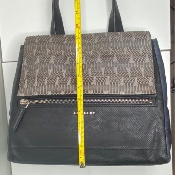 Givenchy Large Pandora Grey Water-snake  and Blue and Black Python Bag - Picture 5 of 8